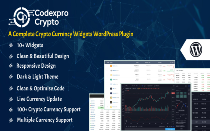 Плагін для віджетів криптовалюти CodexPro WordPress