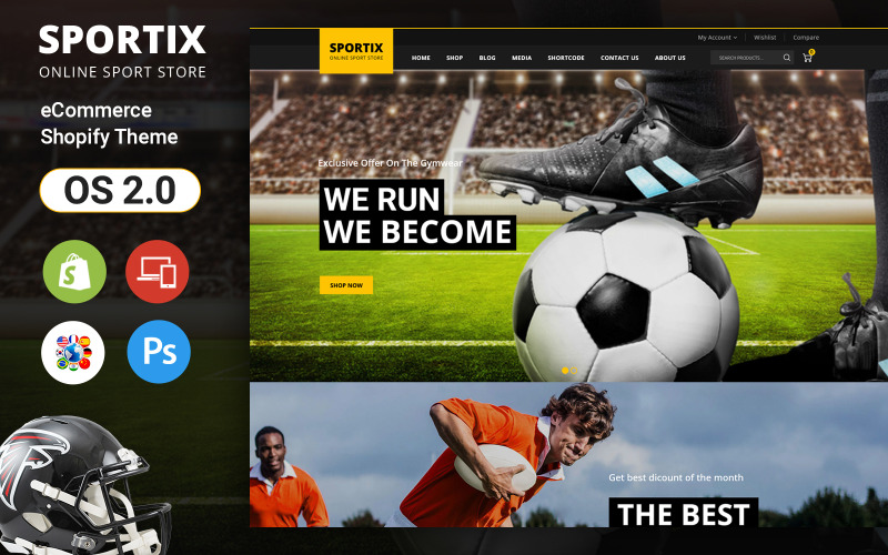 Sportix - Sportbutik Shopify-tema