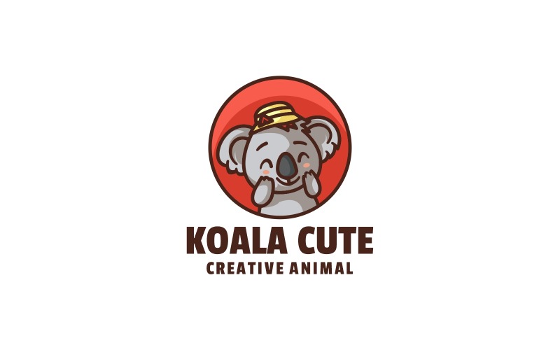Koala schattig mascotte cartoon logo