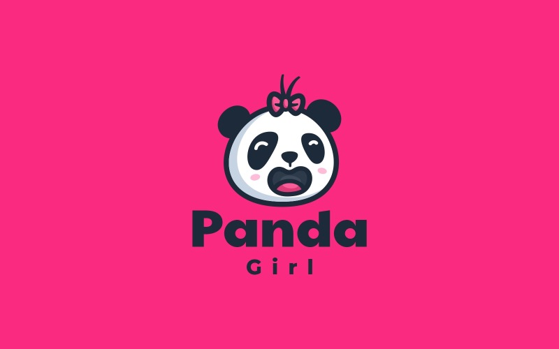 Logotipo da mascote da Panda Girl #220651 - TemplateMonster