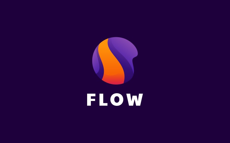 Flödesgradient färgglad logotyp