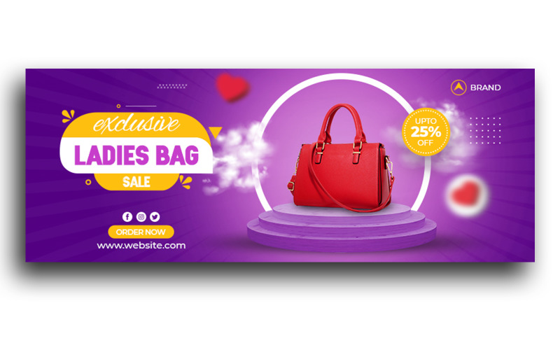 Ladies Watch Sale Facebook Cover Web Banner Template
