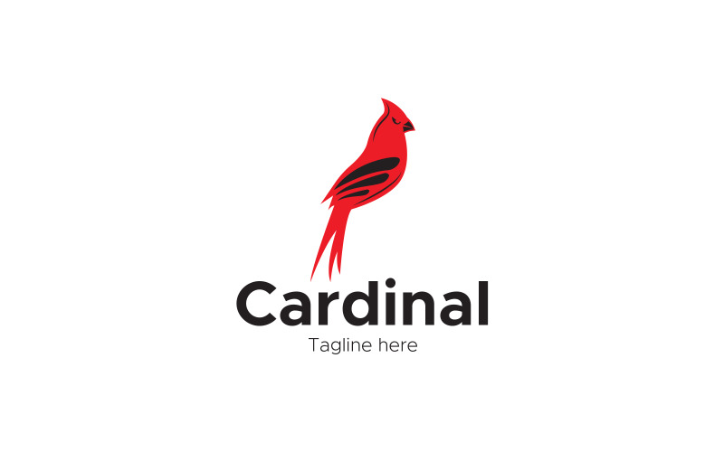 Modèle de conception de logo cardinal