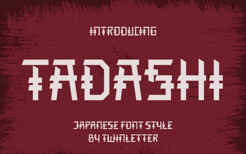 TADASHI Faux japanskt teckensnitt