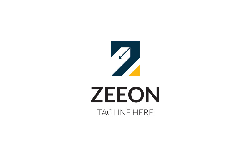 Z brief Zeeon Logo ontwerpsjabloon