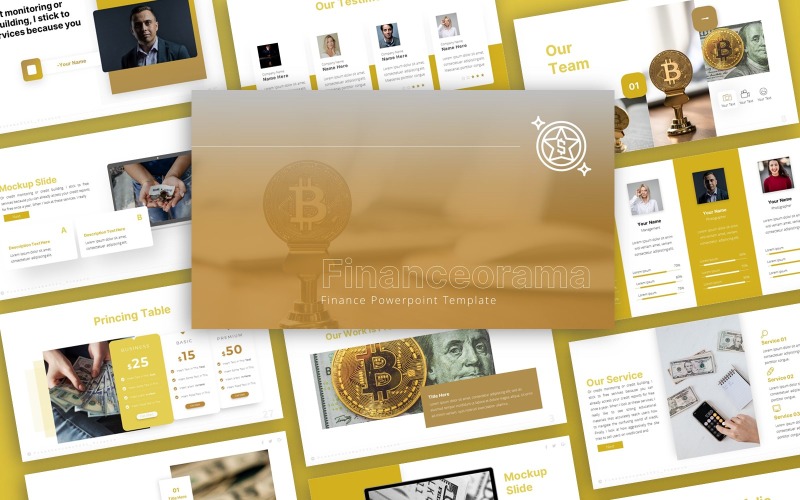 Финансорама - Финансы Многоцелевой шаблон PowerPoint