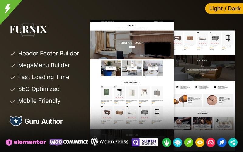 Furnix - Thème WooCommerce polyvalent pour magasin de meubles et décoration d'intérieur