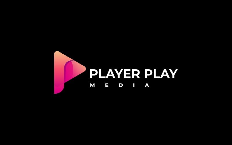 Logo de dégradé de jeu de lettre P