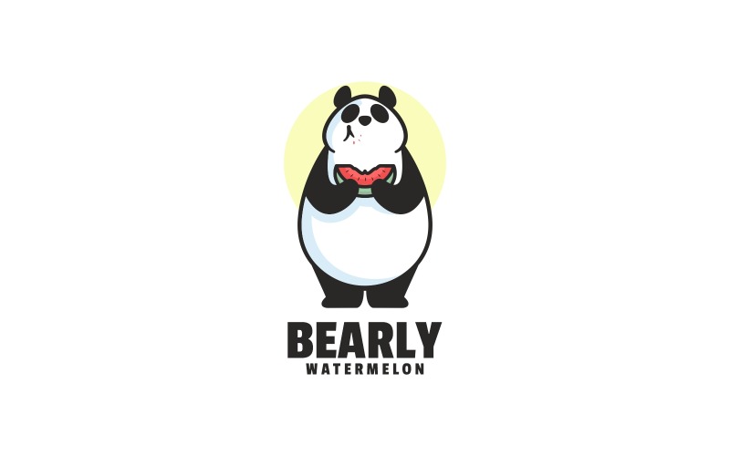 Logo kreskówka maskotka miś panda