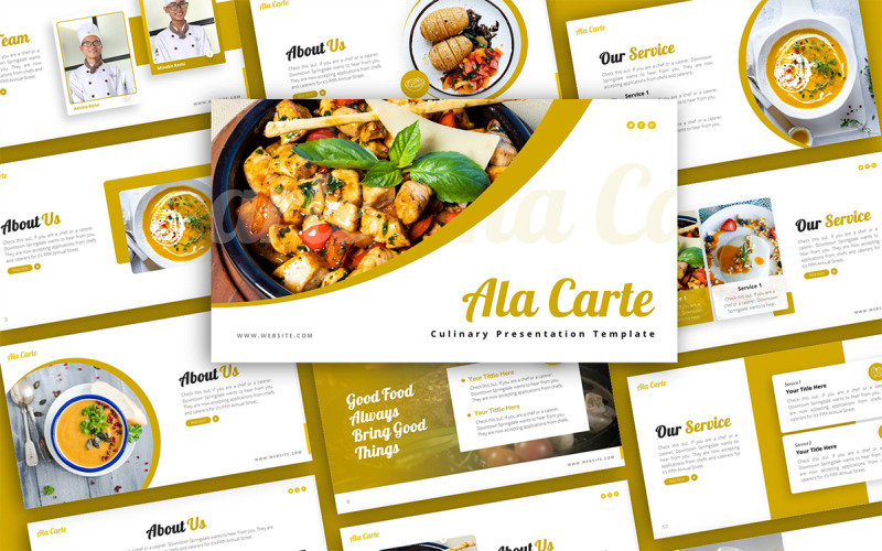 Modello di presentazione culinaria Ala Carte
