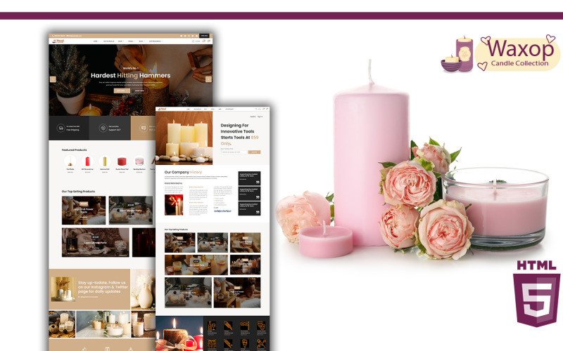 Waxop - 蜡烛店 HTML 网站模板