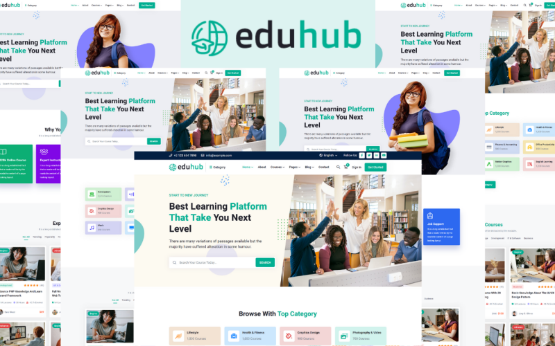 Eduhub – Vzdělávací a LMS šablona HTML5