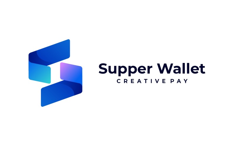 Gradientowe logo Super Wallet