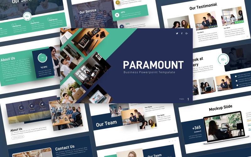 Paramount - Business Multipurpose PowerPoint-mall