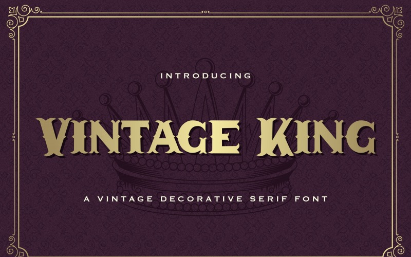 Vintage King - Dekorative Serifenschrift