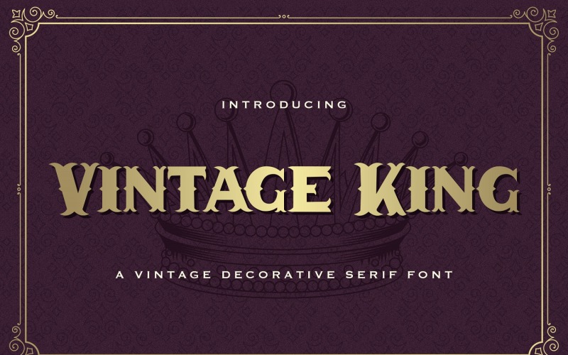 Vintage King - Police Serif décorative