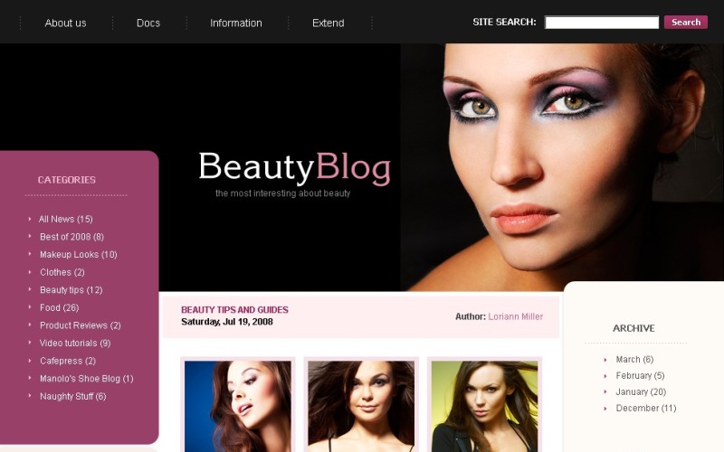 Beauty Wordpress Theme #22110 - Templatemonster