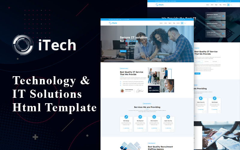 iTech – šablona HTML5 technologie a IT řešení