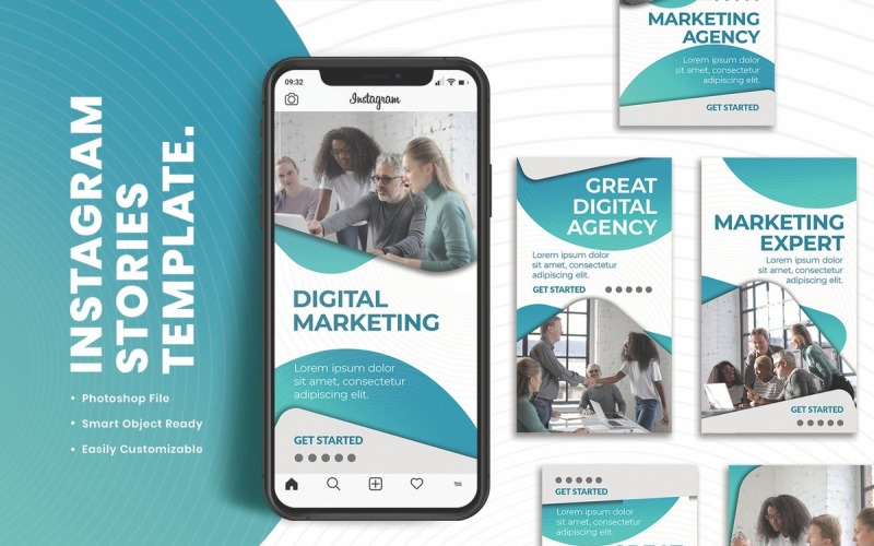 Clean Instagram Stories Template