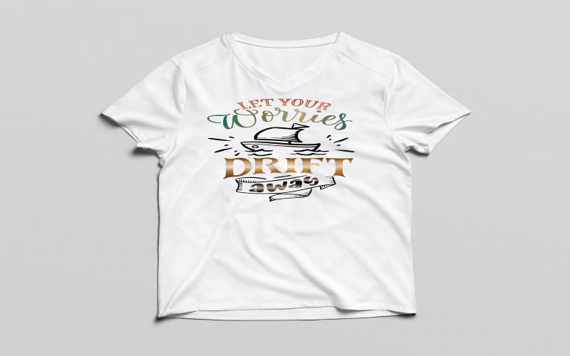 Типографский дизайн футболки Let Your Worries