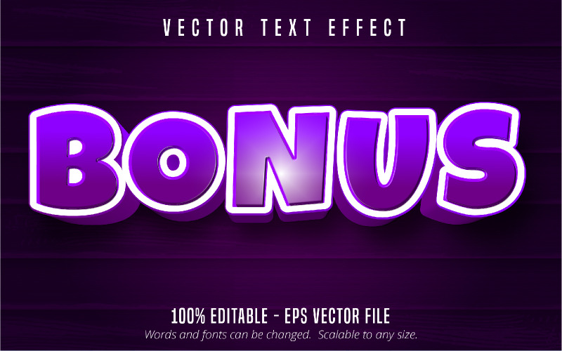 Bonus - Bearbeitbarer Texteffekt, Cartoon-Textstil, grafische Illustration
