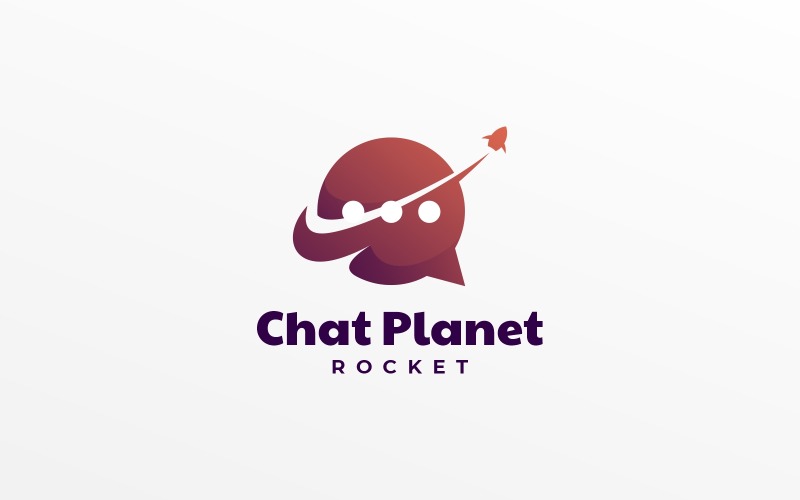 Chat Planet Logo mit Farbverlauf