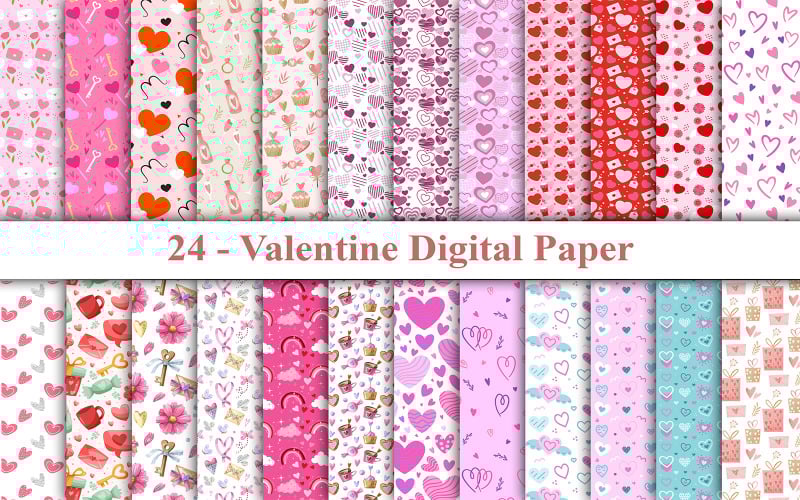 Papel digital de patrón de San Valentín