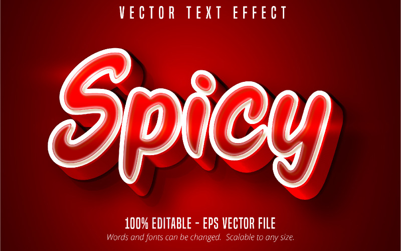 Spicy - 可编辑文字效果、卡通文字样式、图形插图