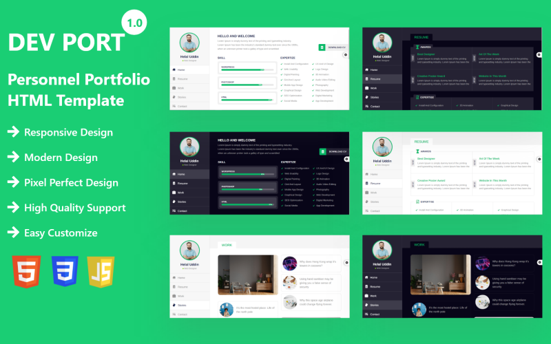 dpc formulaire html example cv - printables templates... DevPort - Modèle HTML de CV personnel/portefeuille de CV