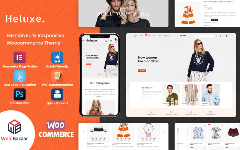 Heluxe - Tema WooCommerce per il design del negozio di moda