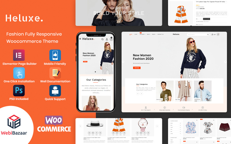 Heluxe - Thème WooCommerce de conception de boutique de mode