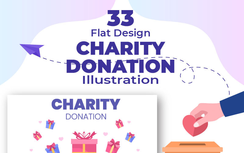 33 Liefdadigheidsdonatie via vrijwilligersillustratie