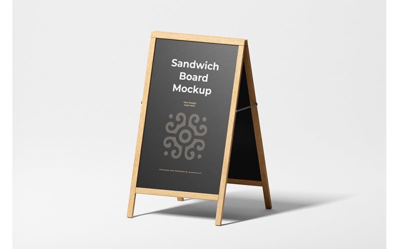 Sandwich Board Mockup #221370 - TemplateMonster