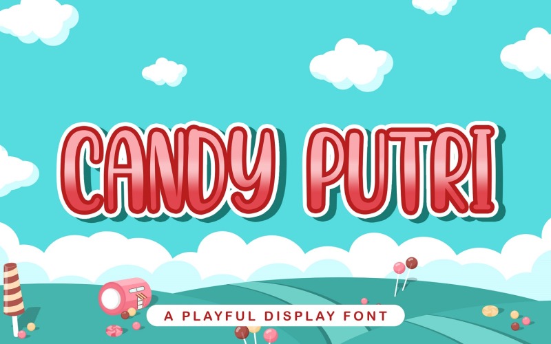 CANDY PUTRI - Játékos kijelző betűtípus