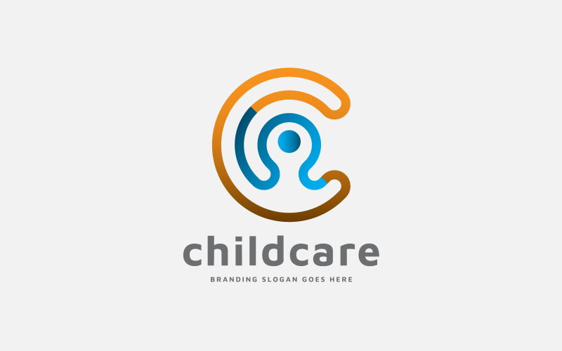 Szablon Logo opieki nad dziećmi C