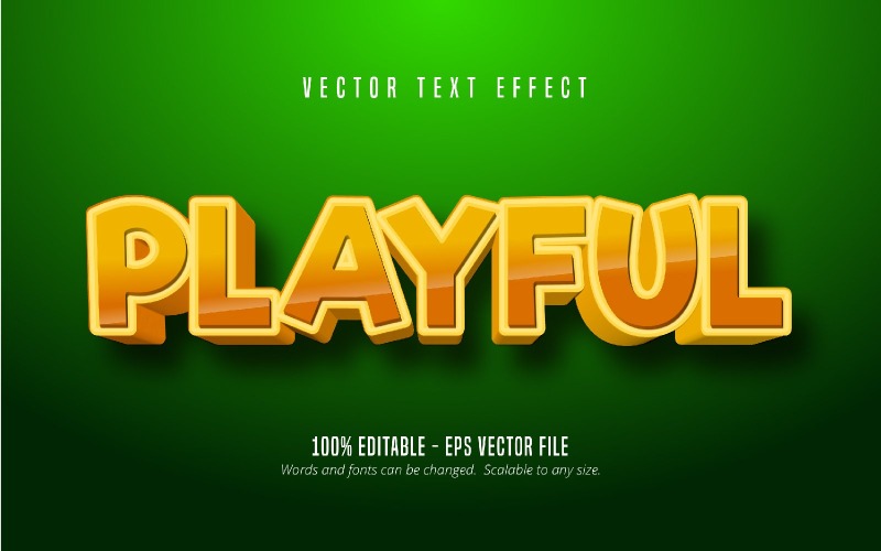 Грайливий – текстовий ефект для редагування, стиль мультфільму та коміксів, графічна ілюстрація