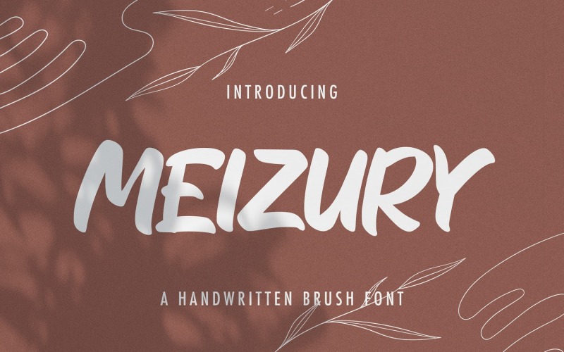 MEIZURY — odręczna czcionka