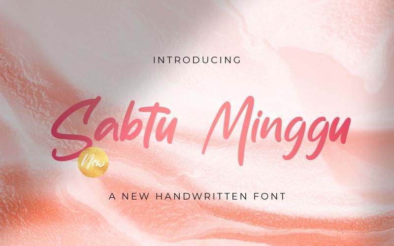 Sabtu Minggu - рукописный шрифт