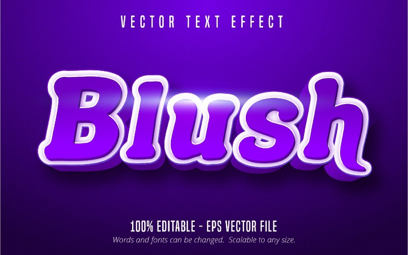 Blush - Editable Text Effect, Comic And Cartoon Text Style, Graphics ...