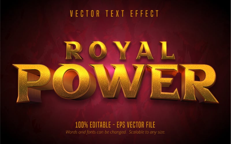 Royal Power - Editable Text Effect, Shiny Golden Text Style, Graphics ...