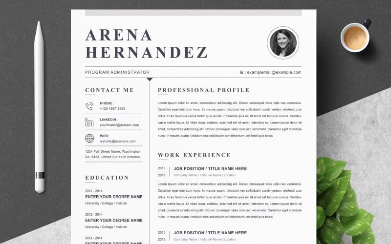 Arena / Clean Resume Template