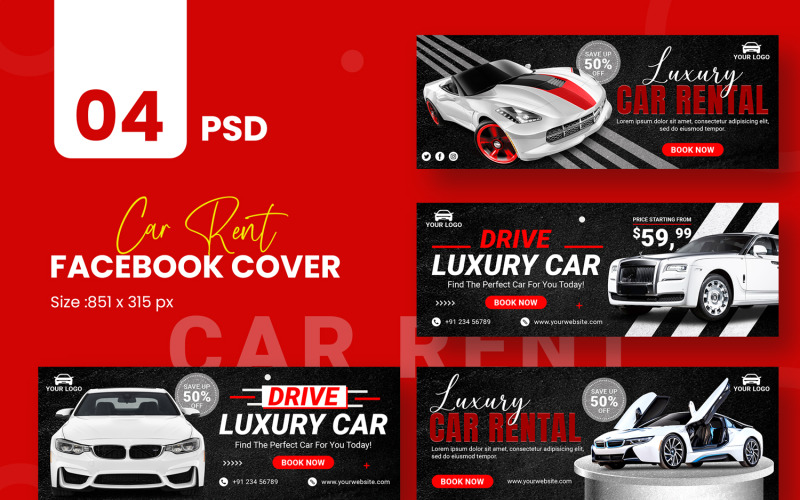 Auto di lusso Copertina Facebook Social Media