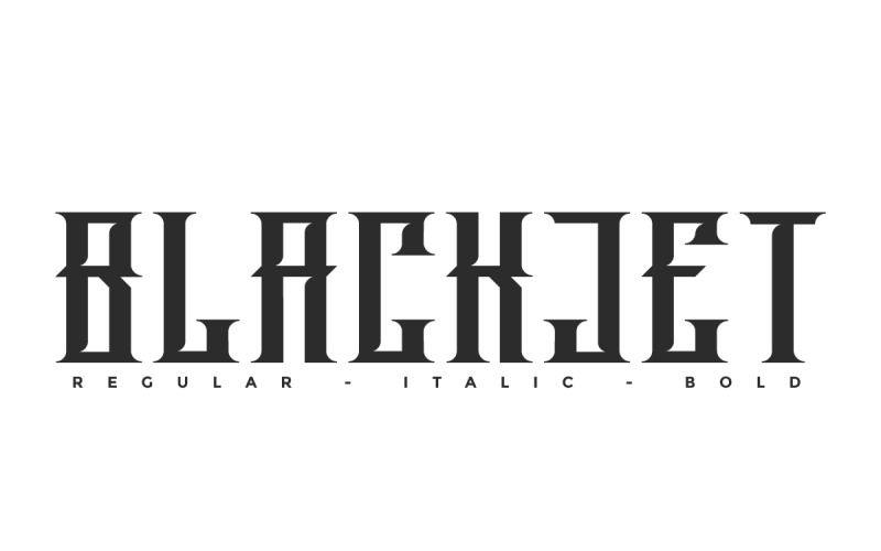 Carattere di visualizzazione forte Blackjet