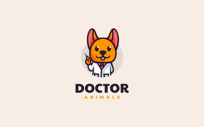 Dokter Cartoon karakter logo