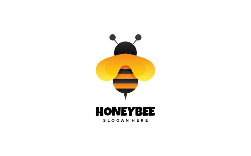 Honeybee градієнтний стиль логотипу