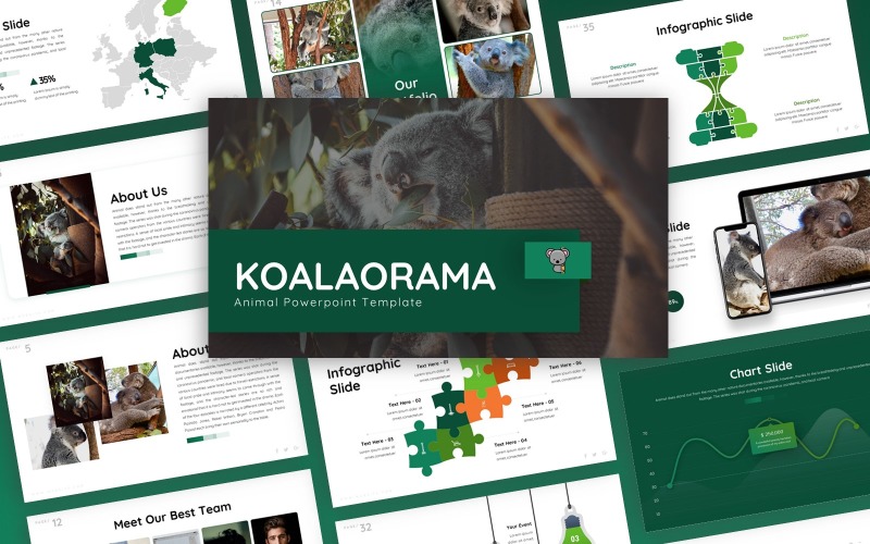 Koalaorama - Animal Многоцелевой шаблон PowerPoint