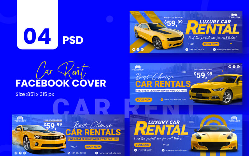 Rent Car Banner Facebook Timeline Covers Social Media
