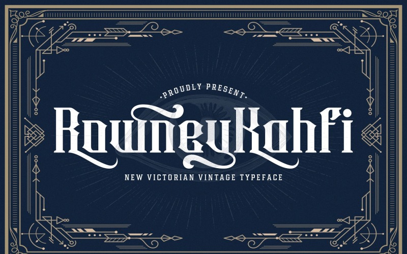 Rowney Kahfi - Schriftart im viktorianischen Stil
