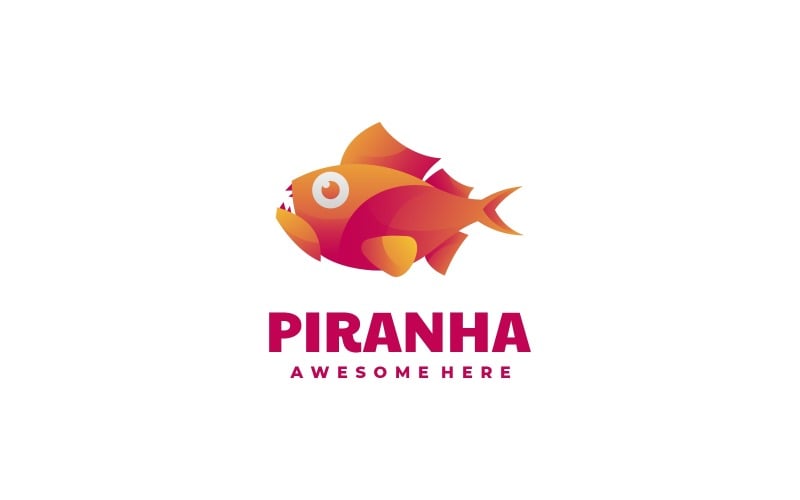 Piranha Gradient Colorful Logo