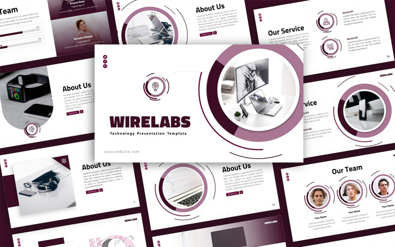 Wirelabs - Technologie Multifunctionele PowerPoint-presentatiesjabloon